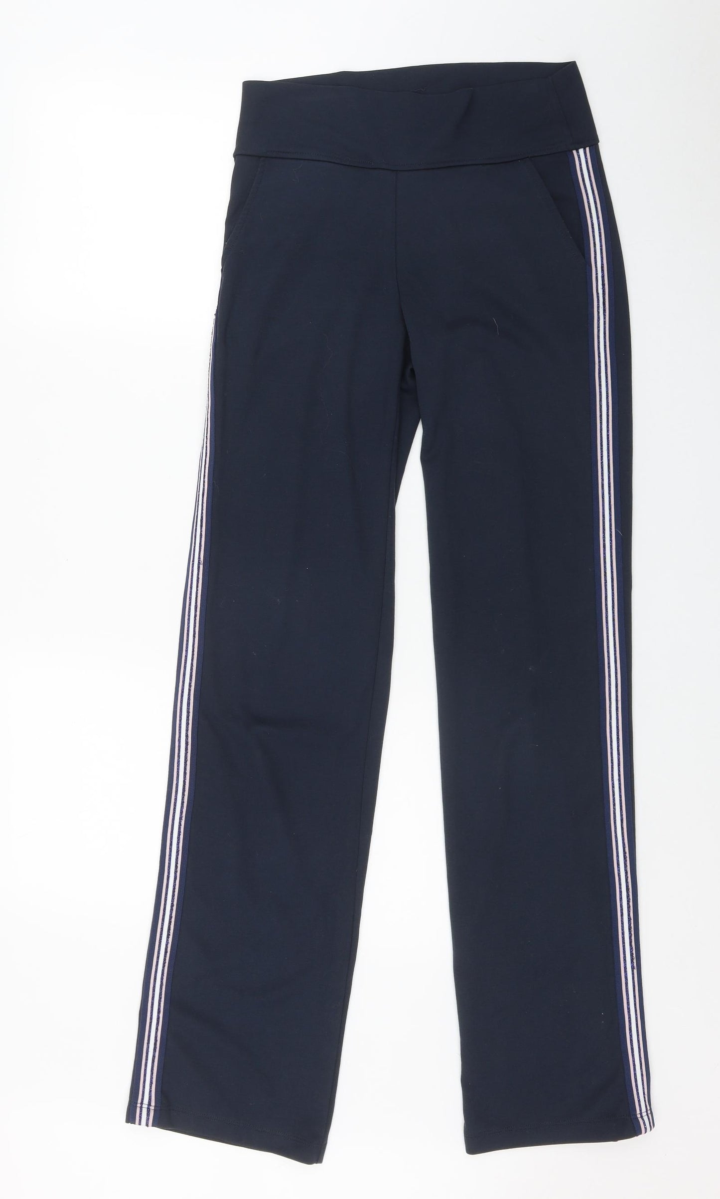 Zaggora Womens Blue  Polyester Jogger Trousers Size 8 L34 in Regular