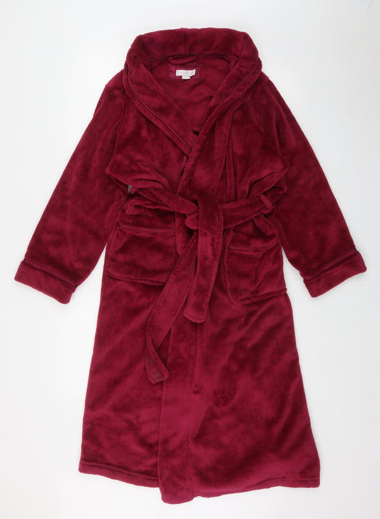 Carole Hochman Womens Red  Polyester Top Robe Size M  Tie