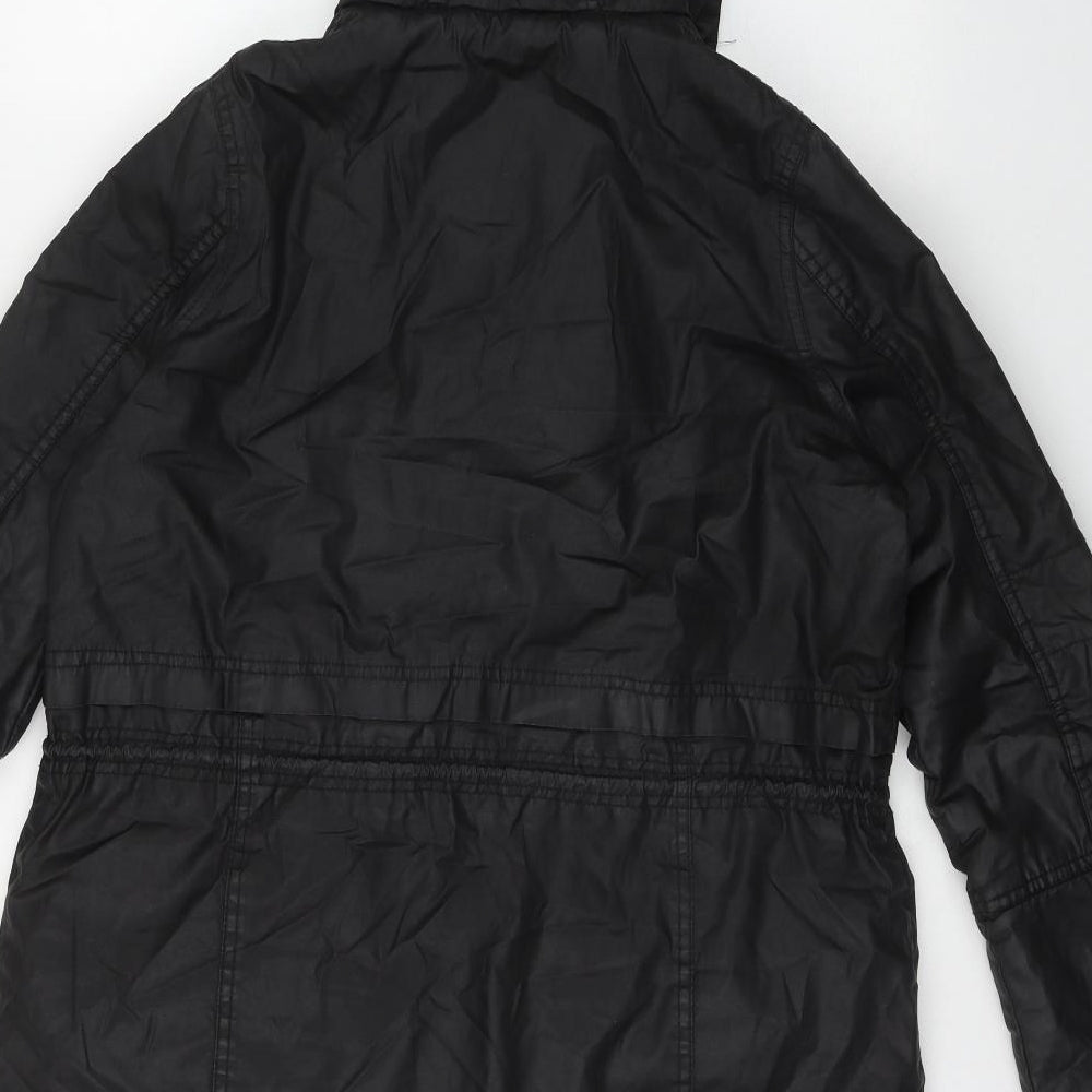 River Island Womens Black   Parka Coat Size 10  Zip