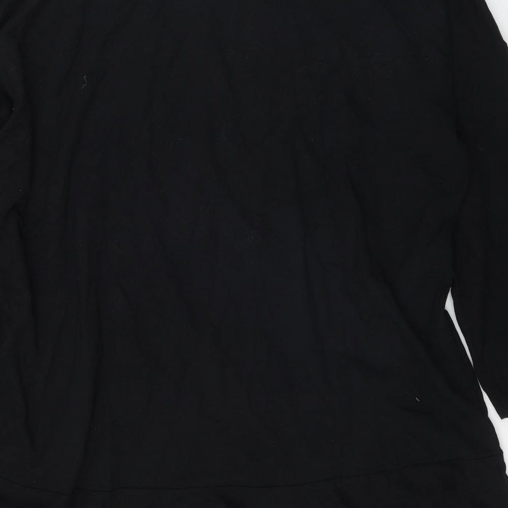 ASOS Womens Black  Cotton A-Line  Size 26  Round Neck