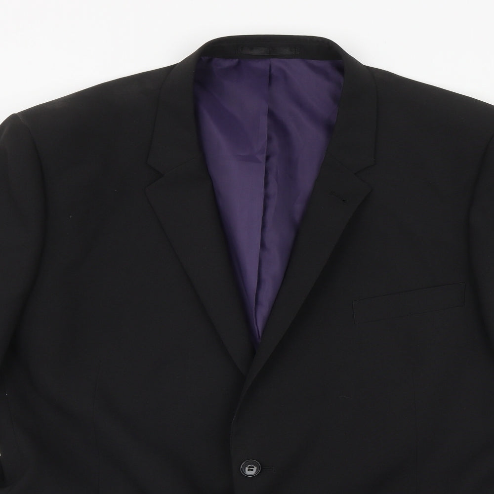 Taylor & Wright Mens Black  Polyester Jacket Suit Jacket Size 46