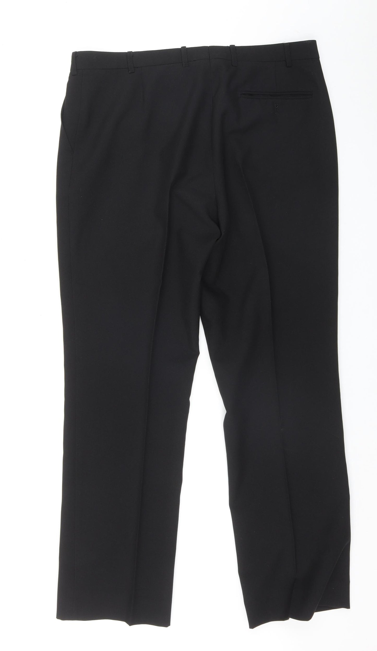 Taylor & Wright Mens Black  Polyester Trousers  Size 38 in L31 in Regular Zip