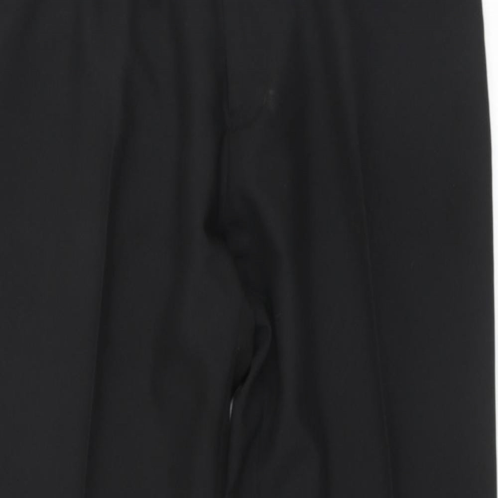 Taylor & Wright Mens Black  Polyester Trousers  Size 38 in L31 in Regular Zip