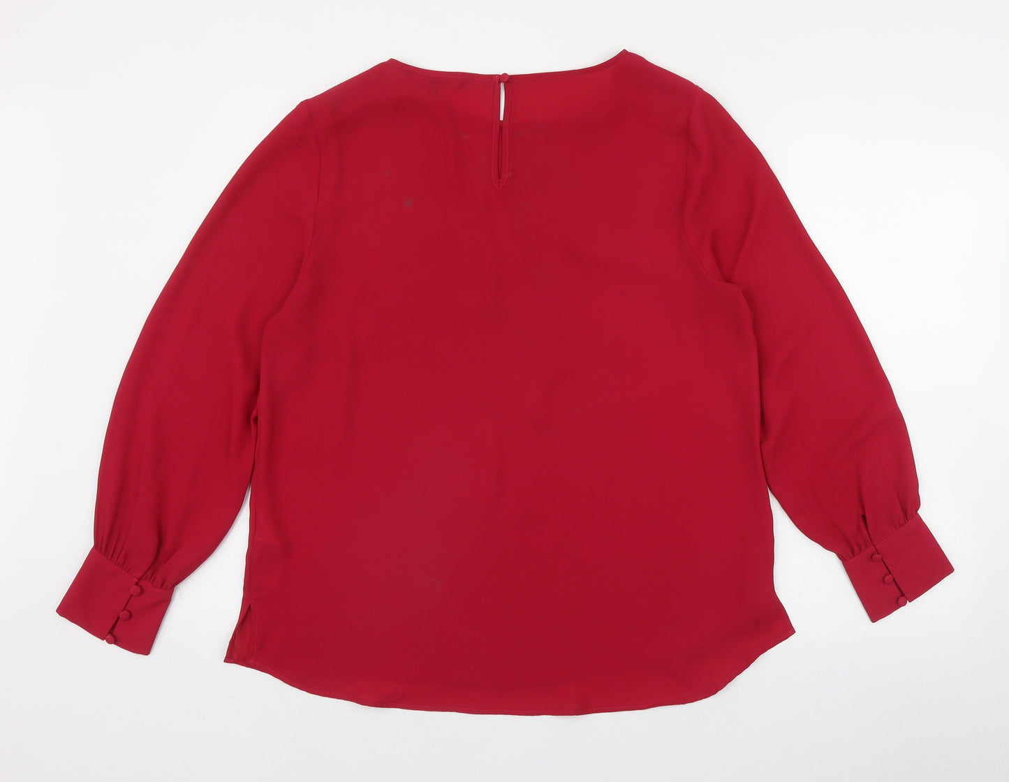 Debenhams Womens Pink  Polyester Basic Blouse Size 16 Round Neck