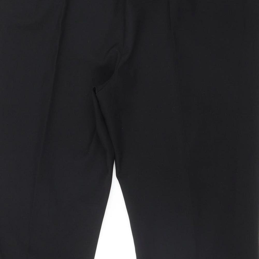 Preworn Womens Black  Polyester Trousers  Size 22 L29 in Regular