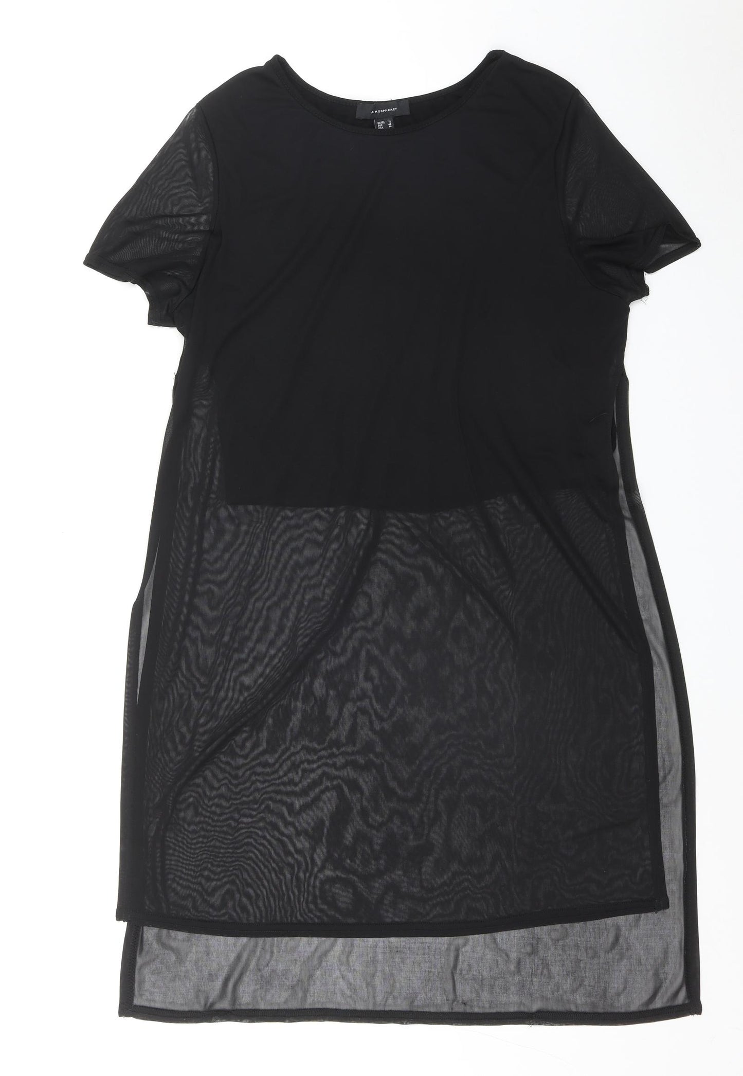 Atmosphere Womens Black  Polyester Basic T-Shirt Size 18 Round Neck