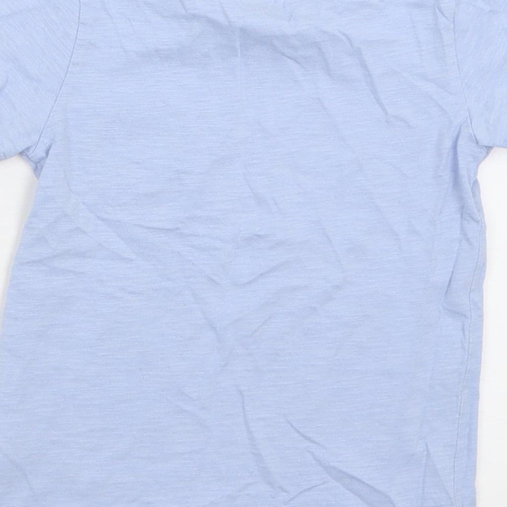 NEXT Boys Blue  Cotton Basic T-Shirt Size 2-3 Years Crew Neck Pullover