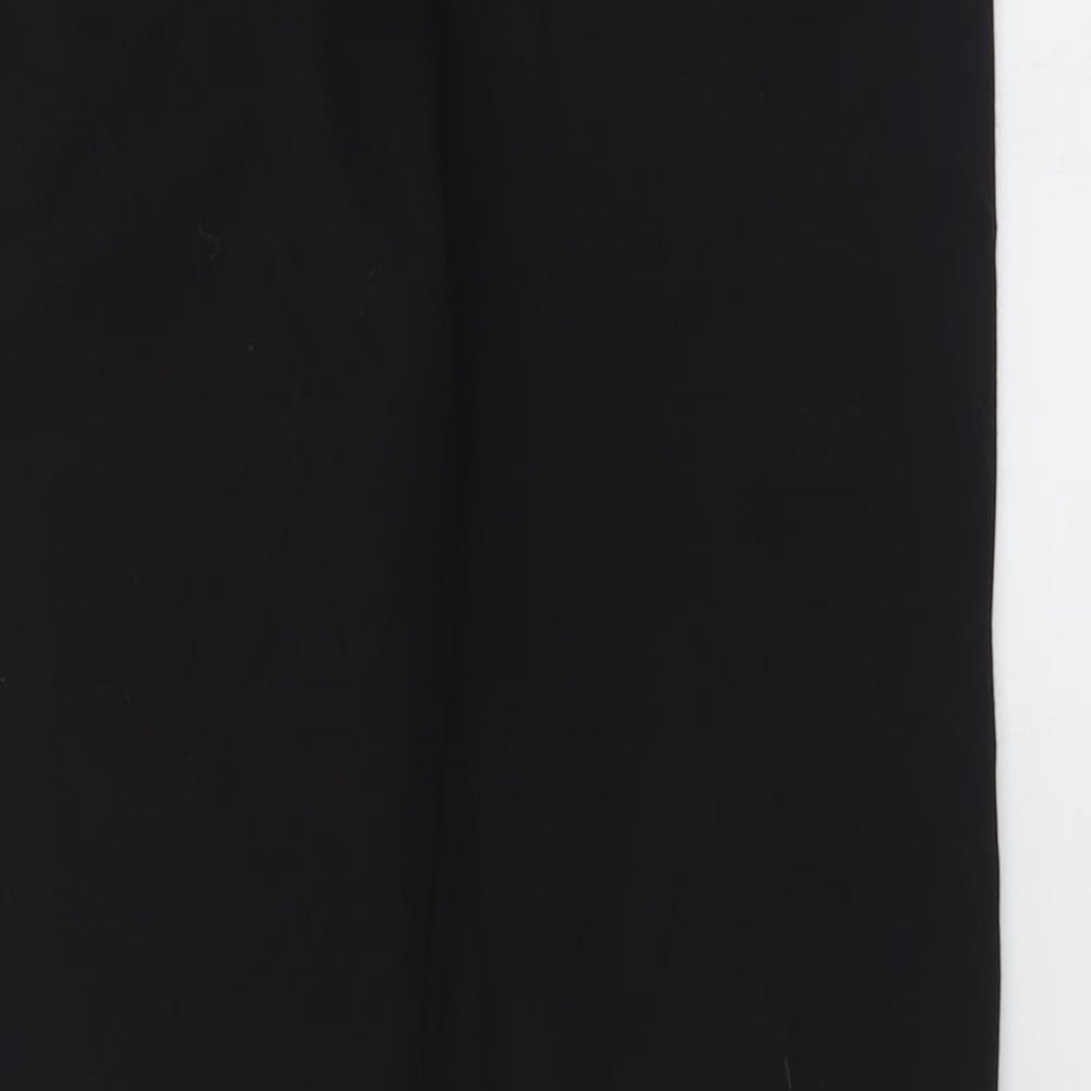 Paris Womens Black  Polyester Trousers  Size 28 L33 in Regular Button
