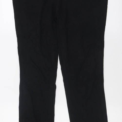BHS Womens Black  Viscose Trousers  Size 12 L30 in Regular Button