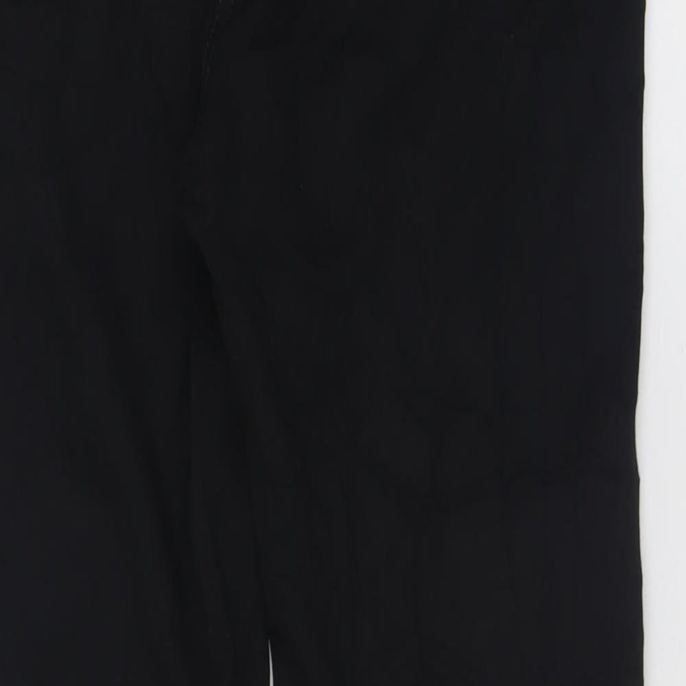 BHS Womens Black  Viscose Trousers  Size 12 L30 in Regular Button