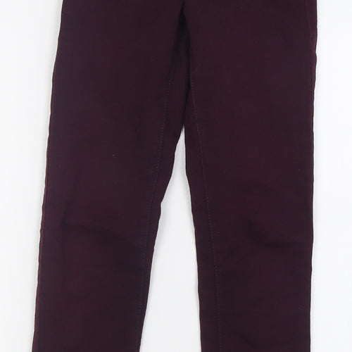 Topshop Womens Purple  Cotton Skinny Jeans Size 25 in L28 in Regular Button