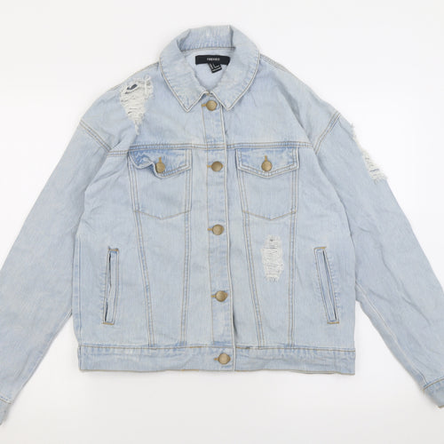 FOREVER 21 Womens Blue   Jacket  Size S  Button