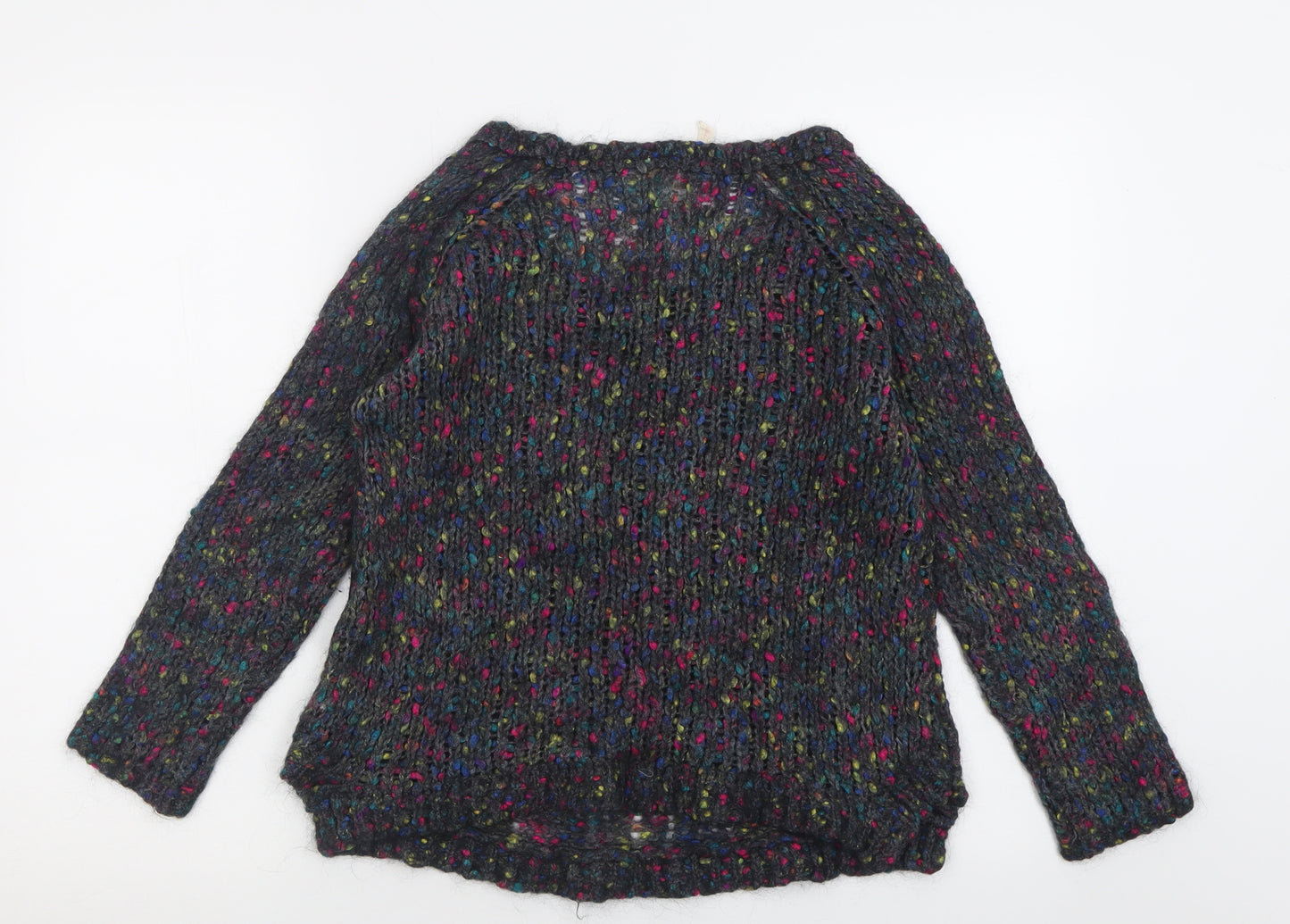 White Stuff Womens Multicoloured Crew Neck  Acrylic Pullover Jumper Size 16