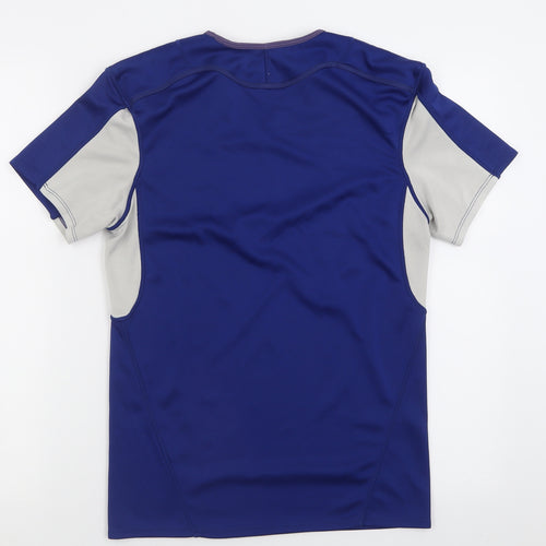 Canterbury Mens Blue  Polyester Basic T-Shirt Size S V-Neck Pullover