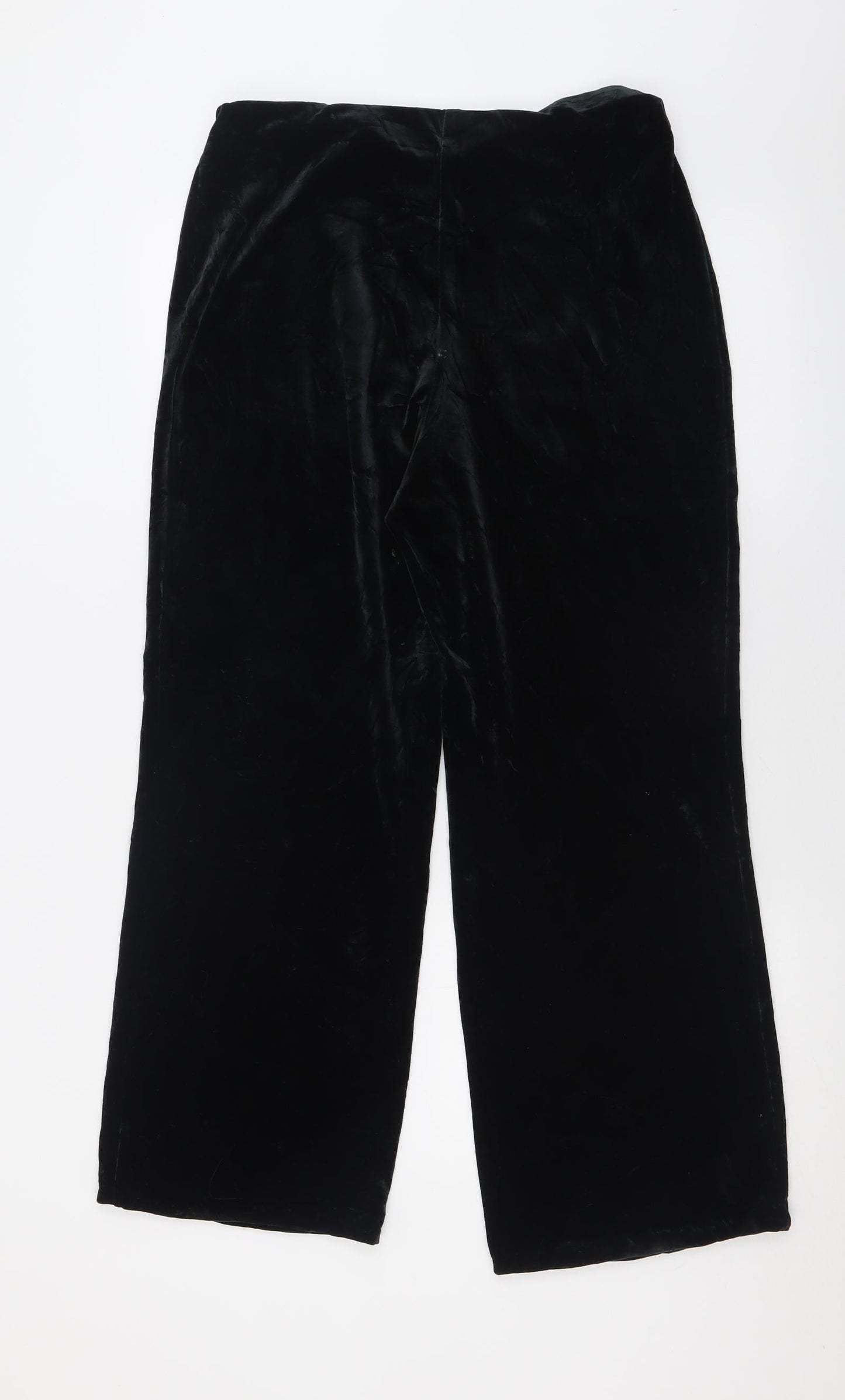 Marks and Spencer Womens Black  Polyester Trousers  Size 16 L28 in Regular