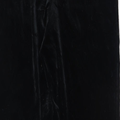 Marks and Spencer Womens Black  Polyester Trousers  Size 16 L28 in Regular