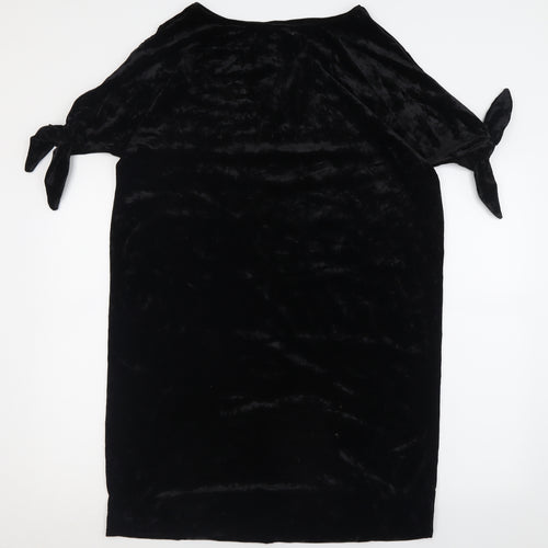 Joanna Hope Womens Black  Polyester A-Line  Size 18  Crew Neck Pullover