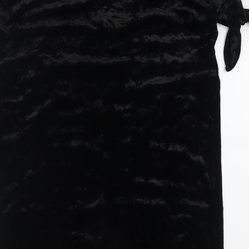Joanna Hope Womens Black  Polyester A-Line  Size 18  Crew Neck Pullover