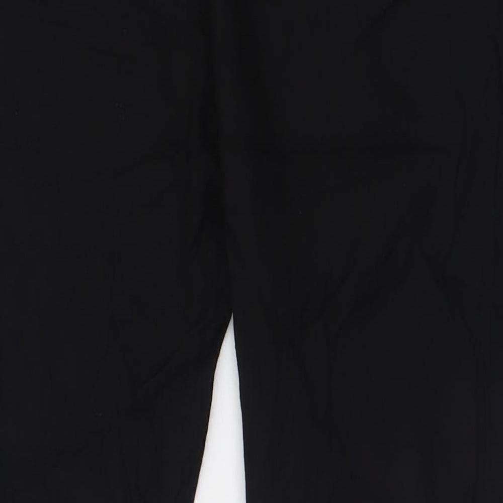 Wallis Womens Black  Viscose Trousers  Size 12 L28 in Regular Zip - ruched legs