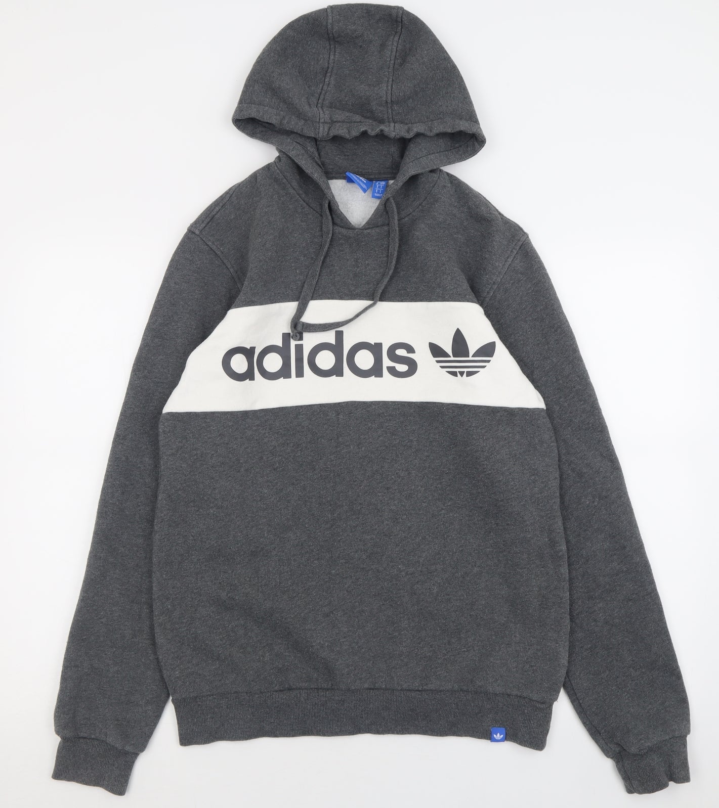 adidas Mens Grey  Coir Pullover Hoodie Size S