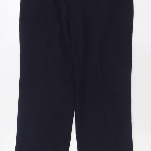 bassler Womens Blue  Polyester Trousers  Size 30 in L30 in Regular Button