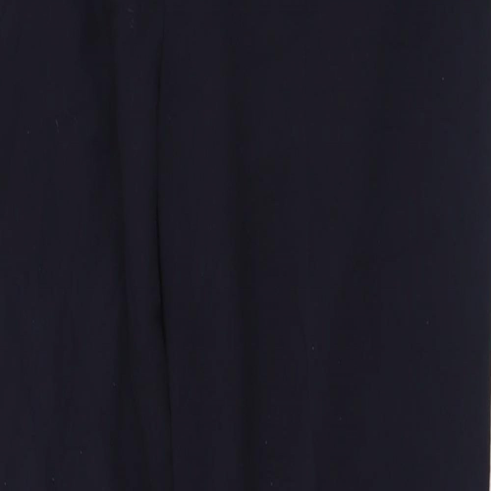 bassler Womens Blue  Polyester Trousers  Size 30 in L30 in Regular Button