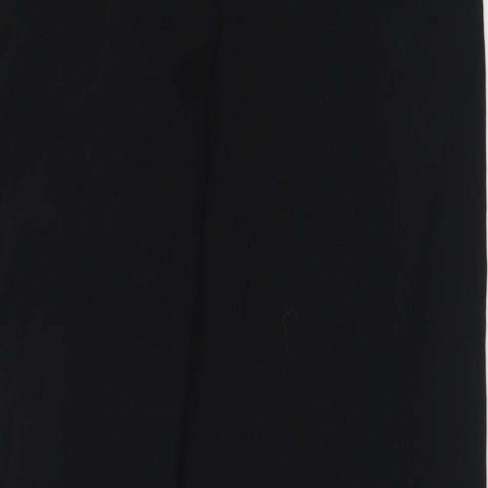NEXT Womens Black  Polyester Trousers  Size 10 L33 in Regular Button
