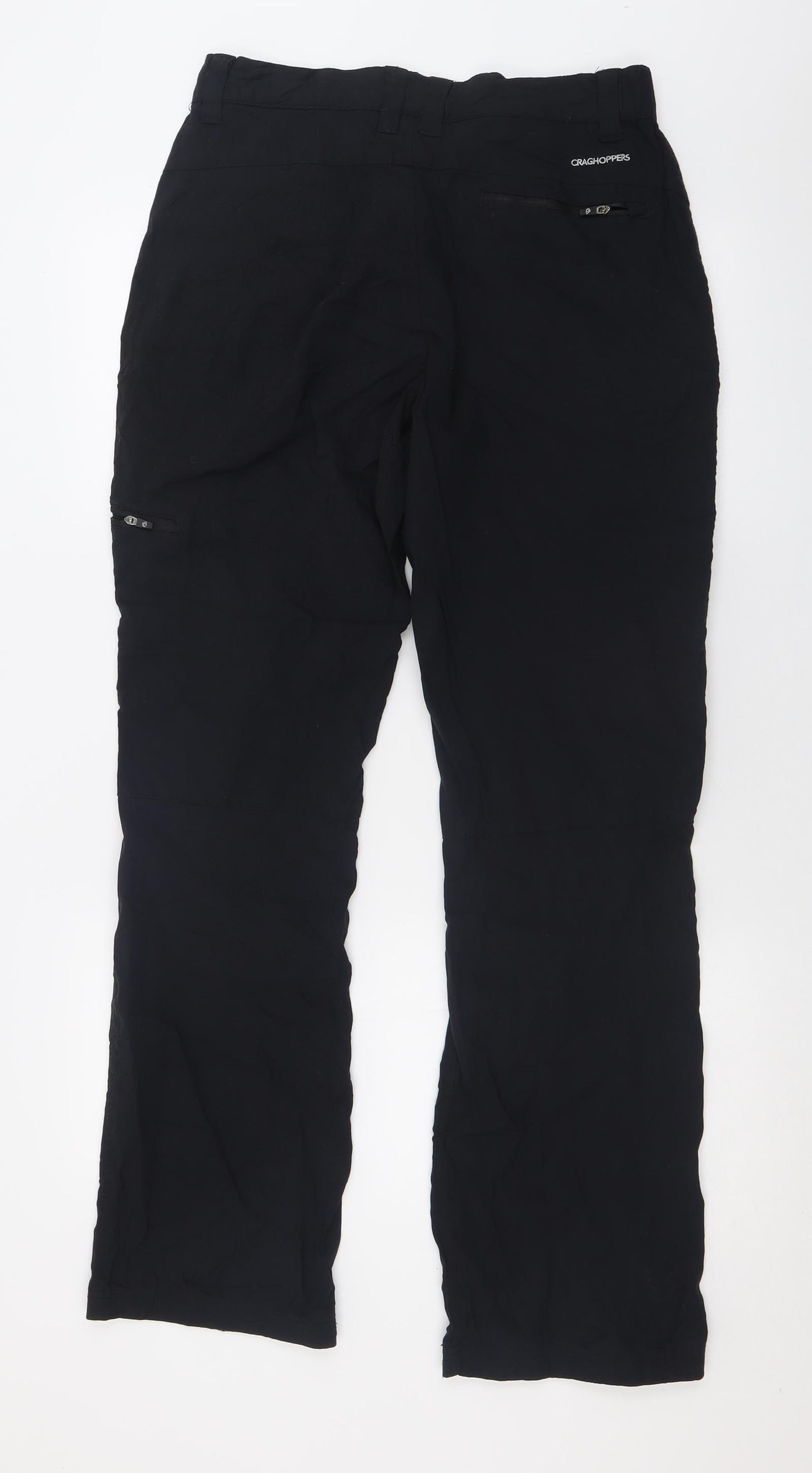 Craghoppers Mens Black  Polyamide Cargo Trousers Size L L32 in Regular Button
