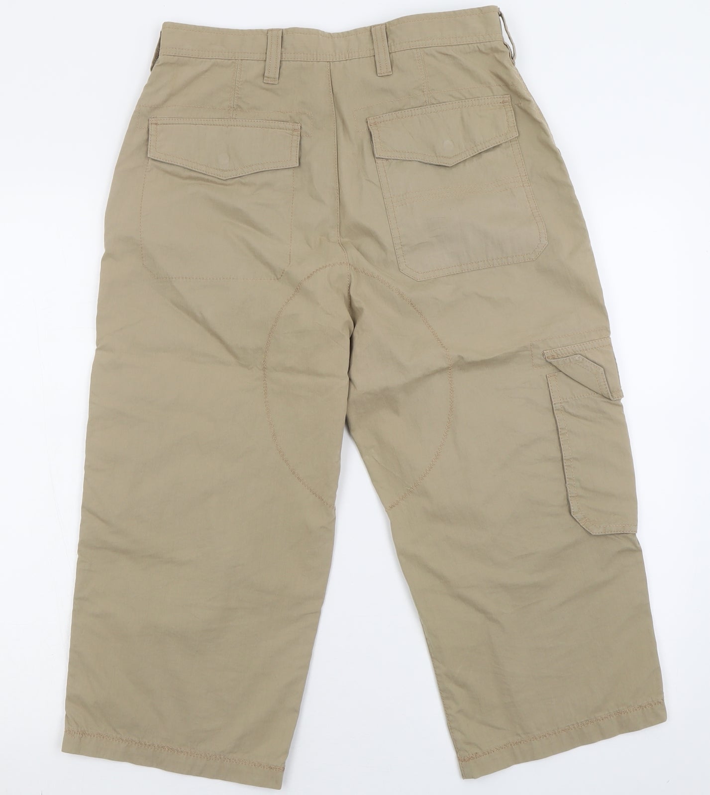 NEXT Mens Beige  Cotton Cargo Shorts Size 30 in L10 in Regular Button
