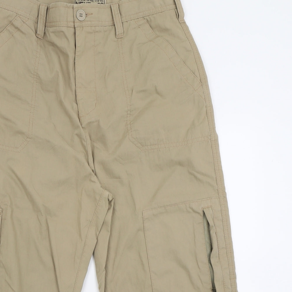 NEXT Mens Beige  Cotton Cargo Shorts Size 30 in L10 in Regular Button