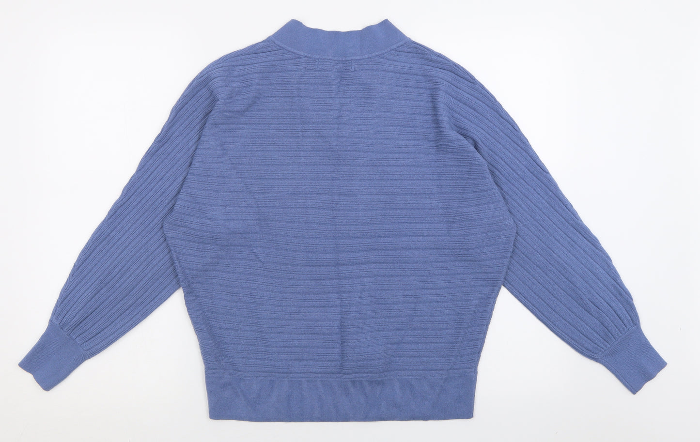Nutmeg Womens Blue V-Neck  Viscose Pullover Jumper Size 10