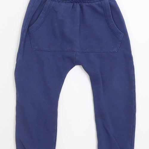 George Boys Blue  Cotton Jogger Trousers Size 2-3 Years  Regular Pullover