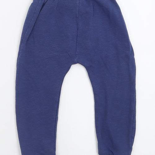 George Boys Blue  Cotton Jogger Trousers Size 2-3 Years  Regular Pullover