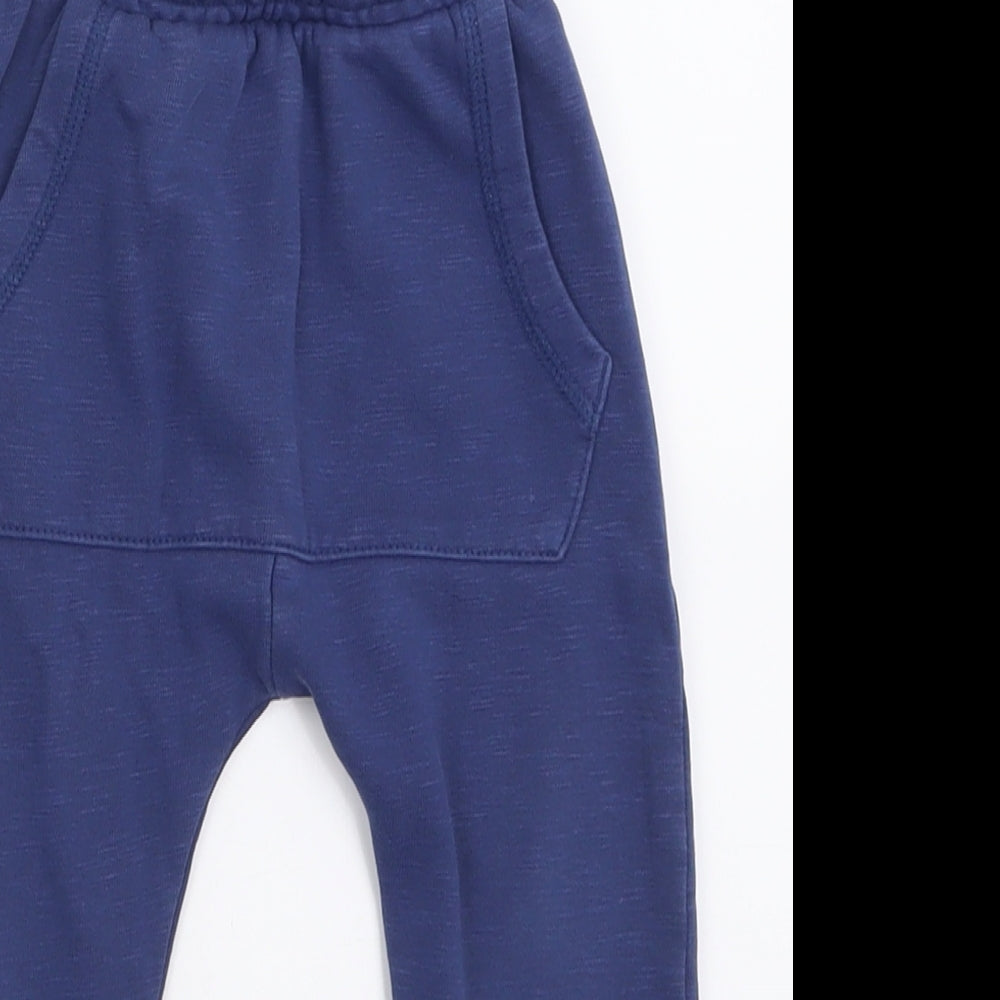 George Boys Blue  Cotton Jogger Trousers Size 2-3 Years  Regular Pullover