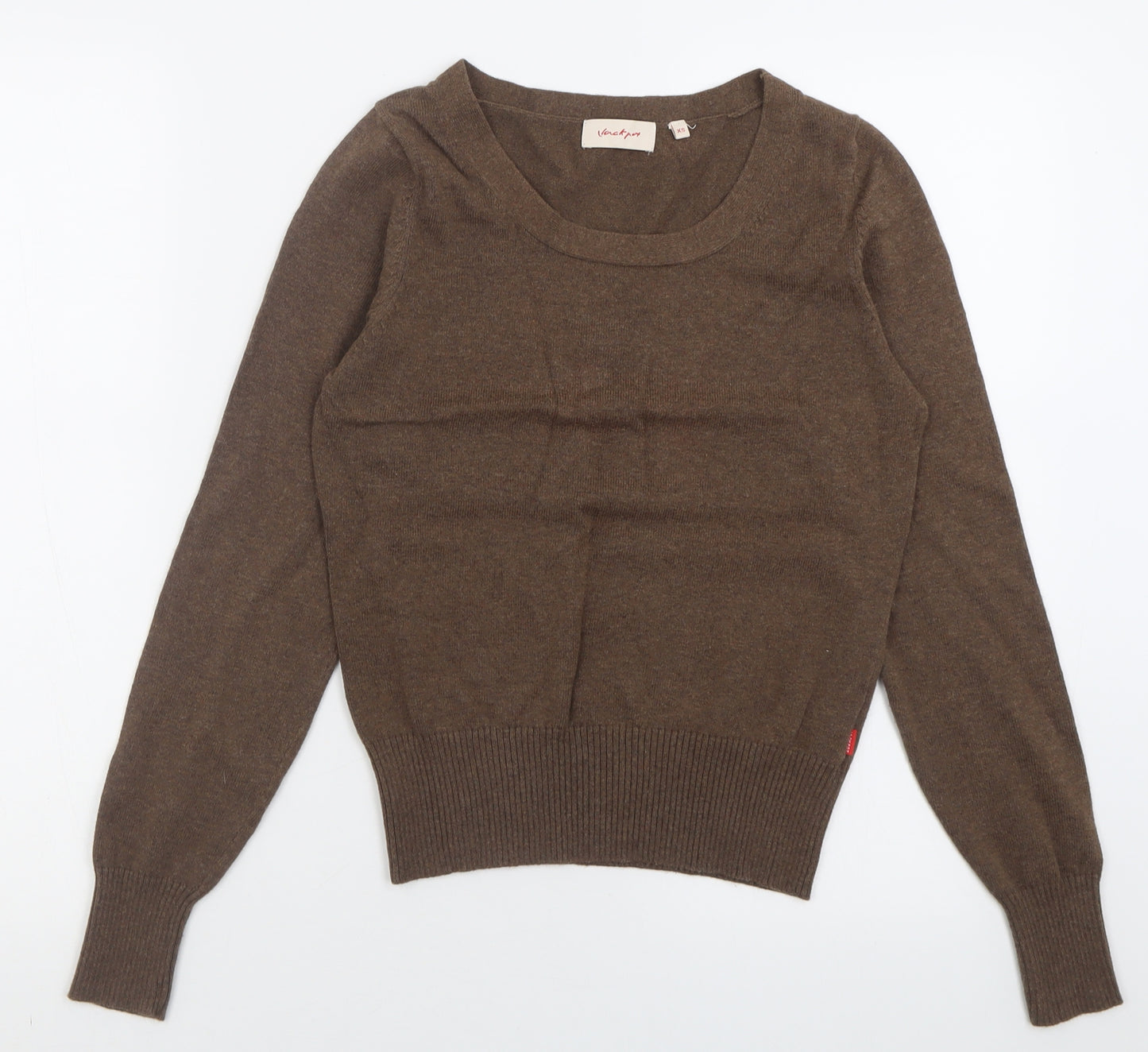 Jackpot Womens Brown Crew Neck  Cotton Pullover Jumper Size XS