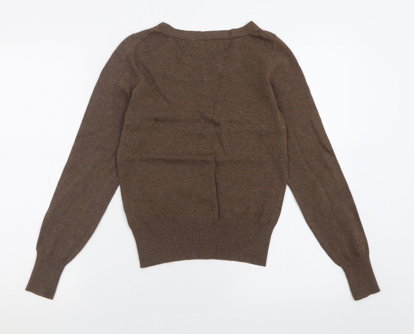 Jackpot Womens Brown Crew Neck  Cotton Pullover Jumper Size XS