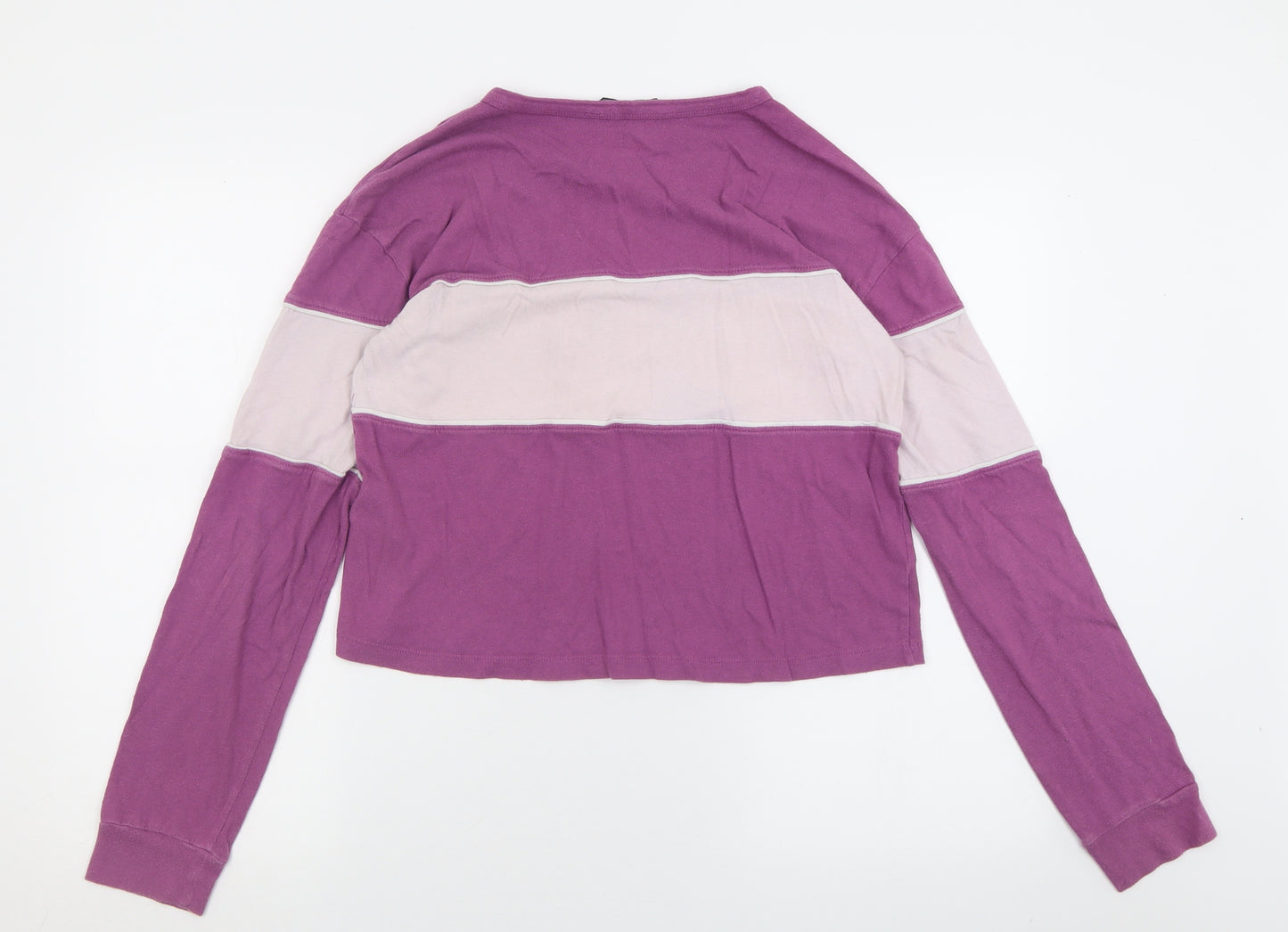 Abercrombie & Fitch Womens Purple Crew Neck  Cotton Pullover Jumper Size S
