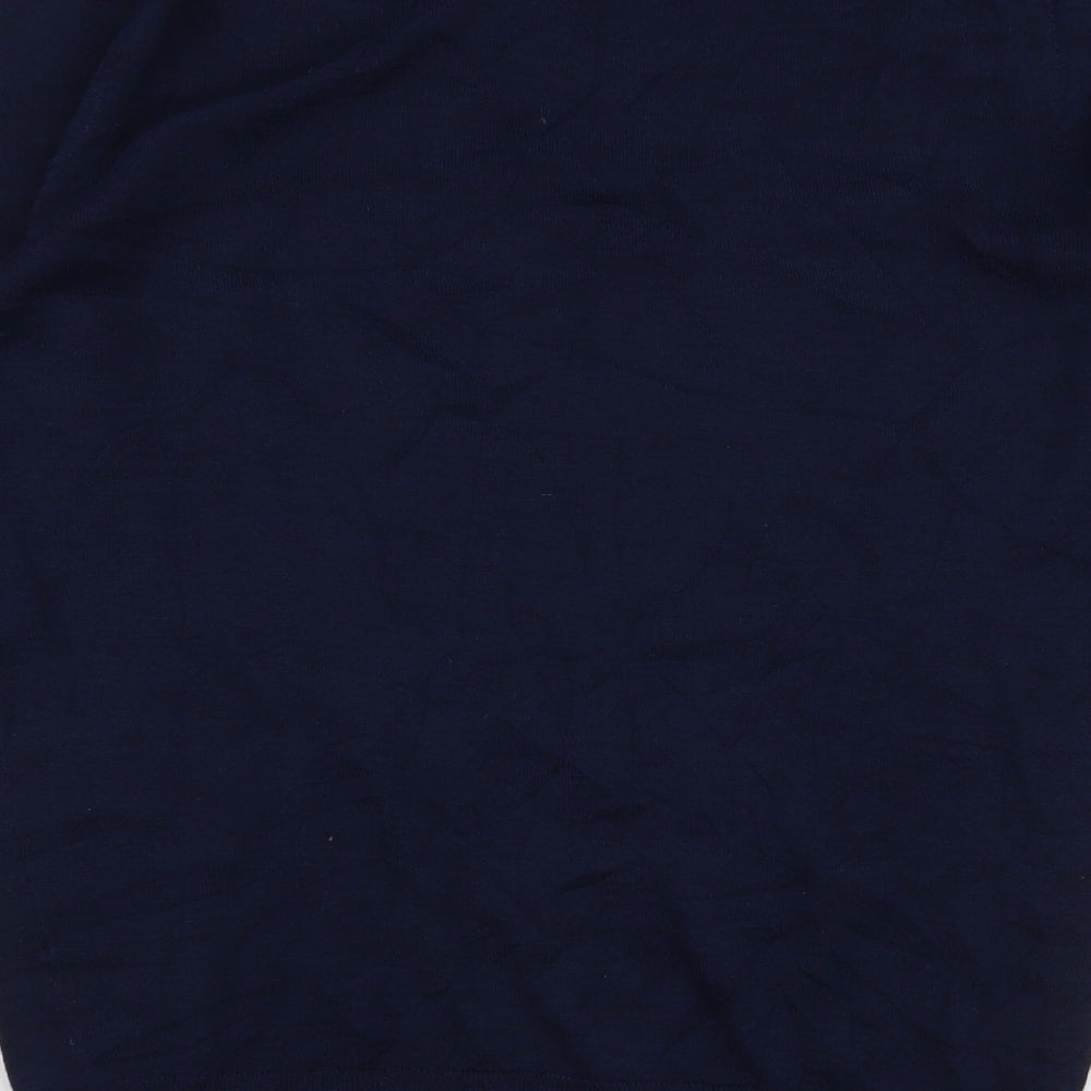Spitalfields Mens Blue Round Neck  Wool Pullover Jumper Size M