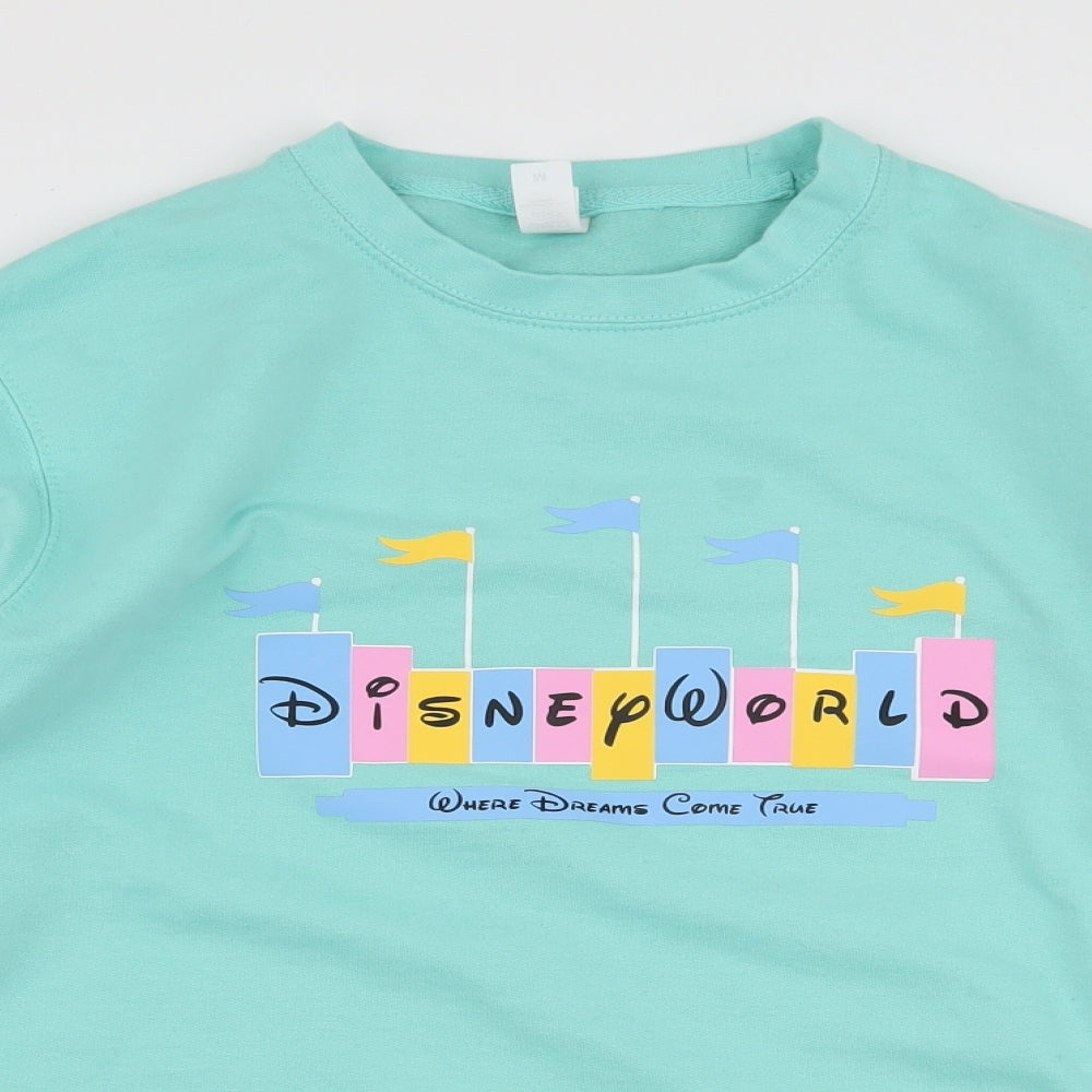 Just Hoods Womens Blue  Cotton Pullover Sweatshirt Size M  Pullover - Disney