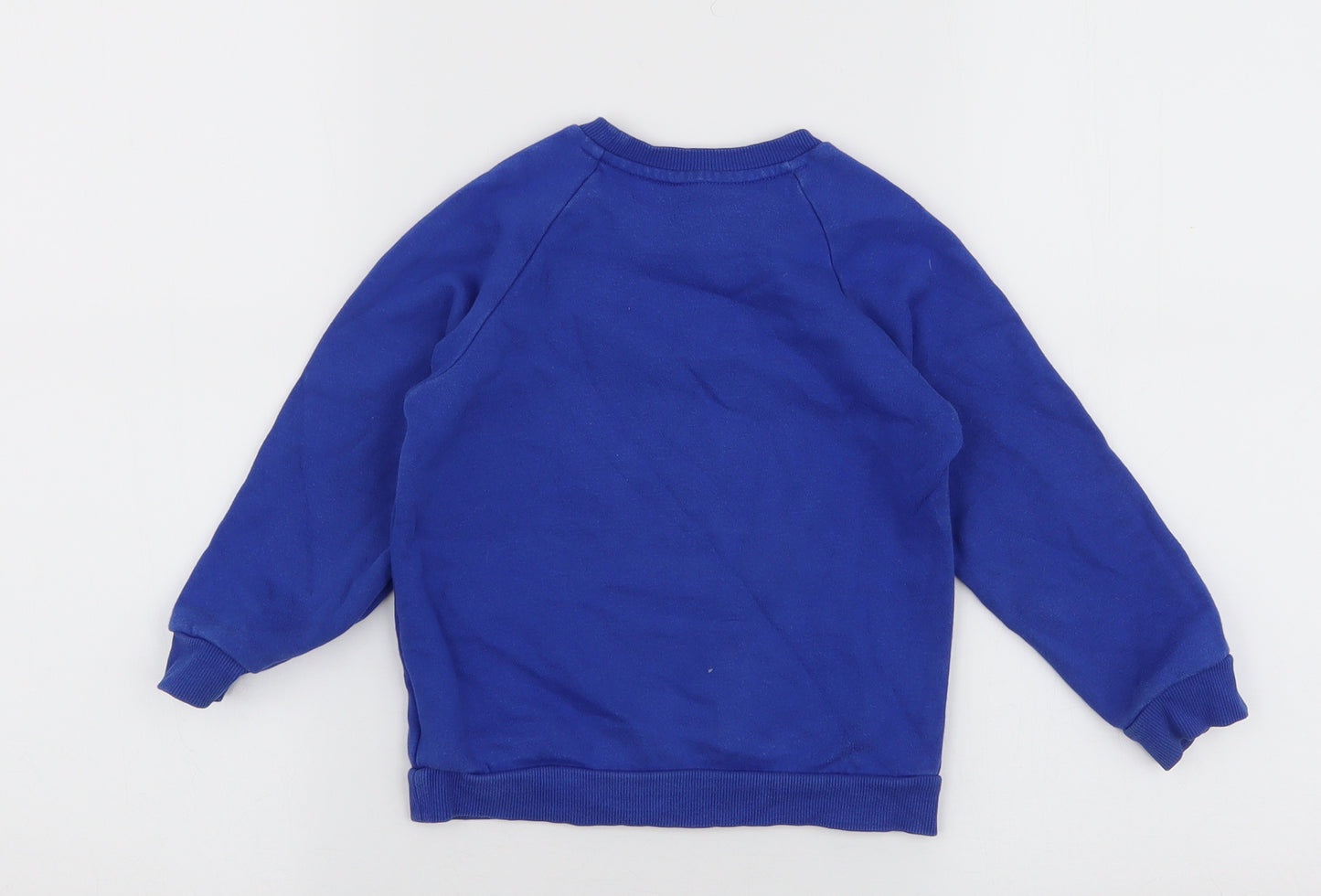 adidas Boys Blue  Cotton Pullover Sweatshirt Size 2-3 Years  Pullover