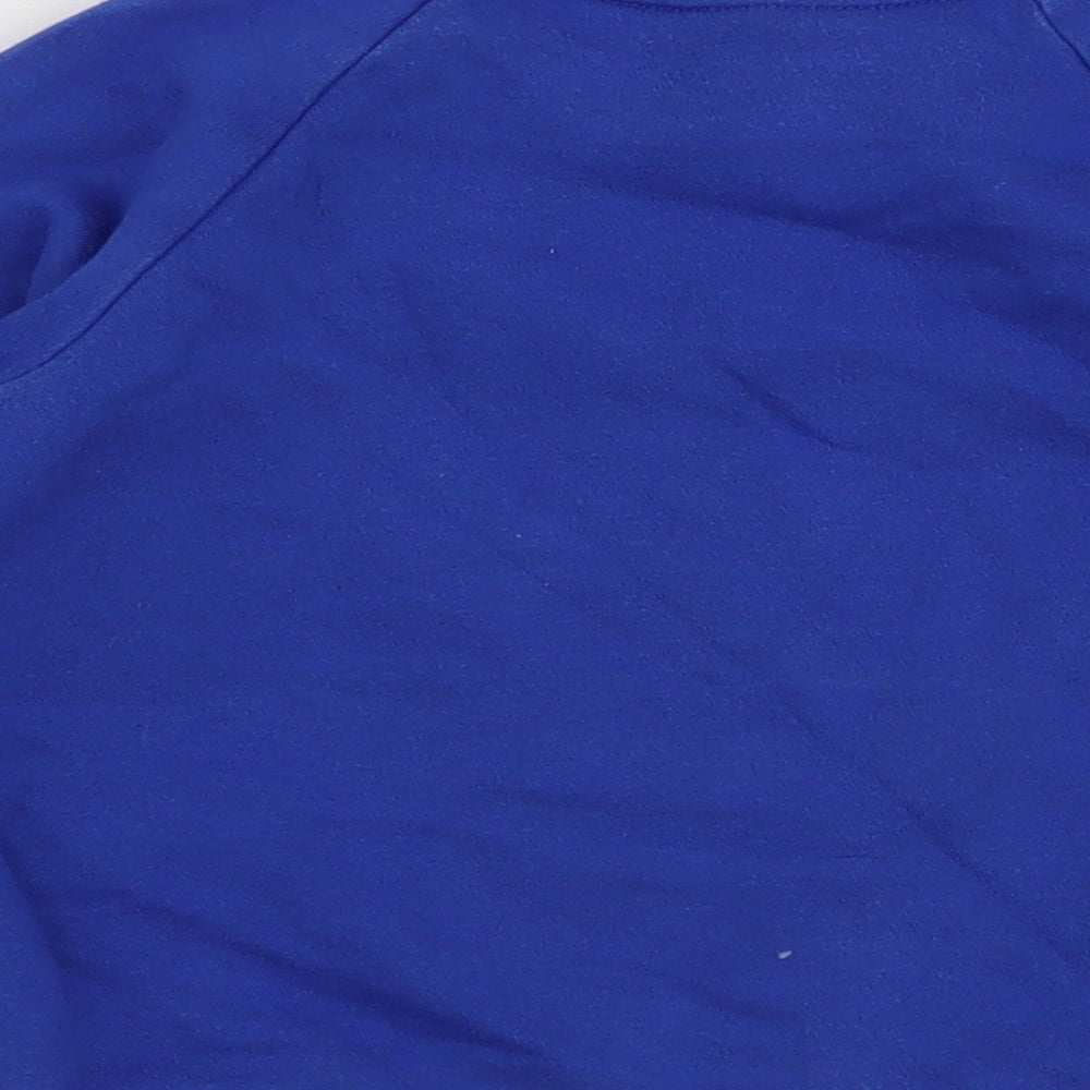 adidas Boys Blue  Cotton Pullover Sweatshirt Size 2-3 Years  Pullover