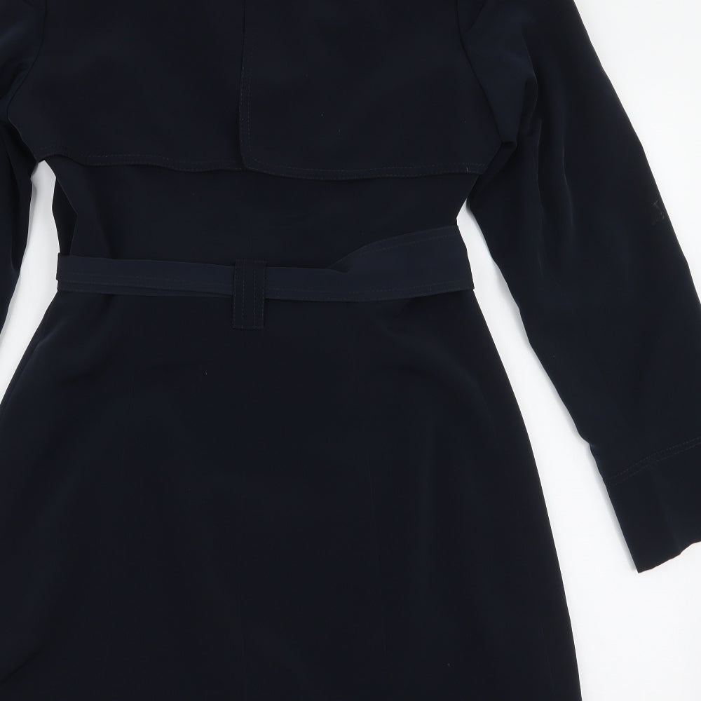 Marks and Spencer Womens Blue   Overcoat Coat Size 12  Button