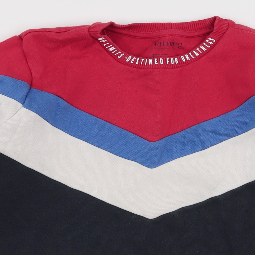 Nutmeg Boys Multicoloured  Cotton Pullover Sweatshirt Size 11-12 Years  Pullover - Thumb holes