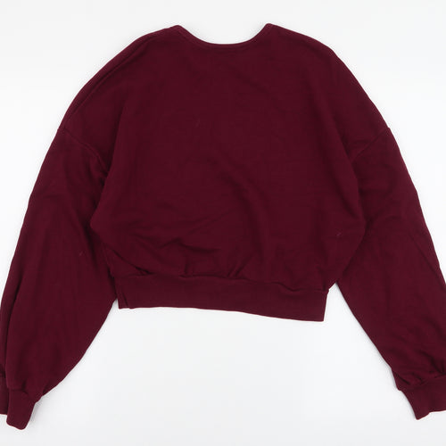 Bershka Womens Red  Polyester Pullover Sweatshirt Size S  Pullover - Brooklyn NY