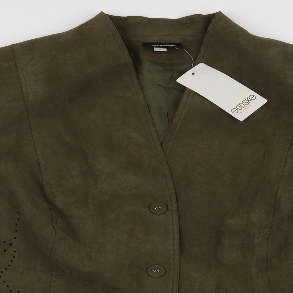 Godske Womens Green   Jacket  Size 20  Button - Suede