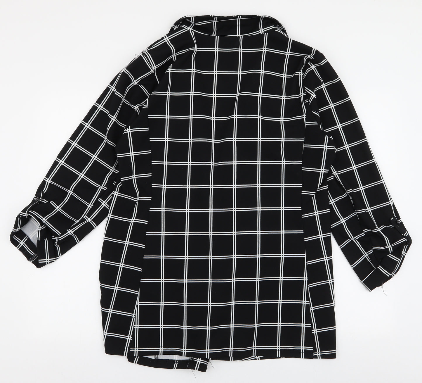 New Look Curves  Womens Black Plaid  Jacket Blazer Size 20