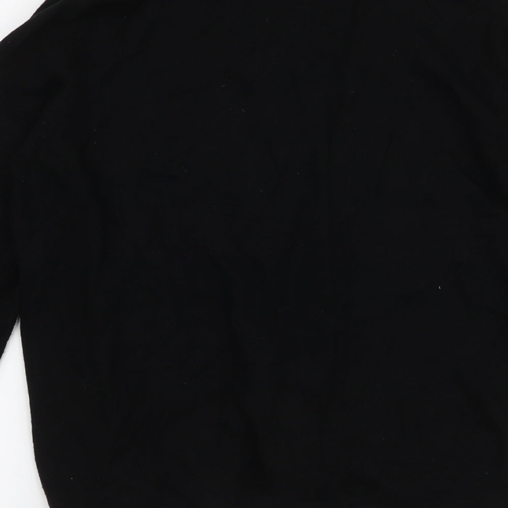 Marks and Spencer Womens Black V-Neck  Viscose Cardigan Jumper Size 12