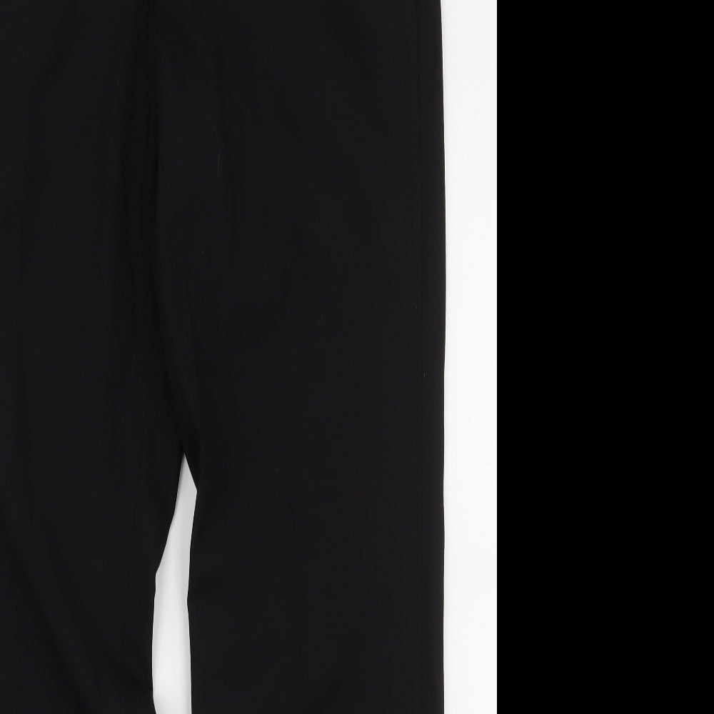 F&F Mens Black  Polyester Trousers  Size 34 L31 in Regular Zip