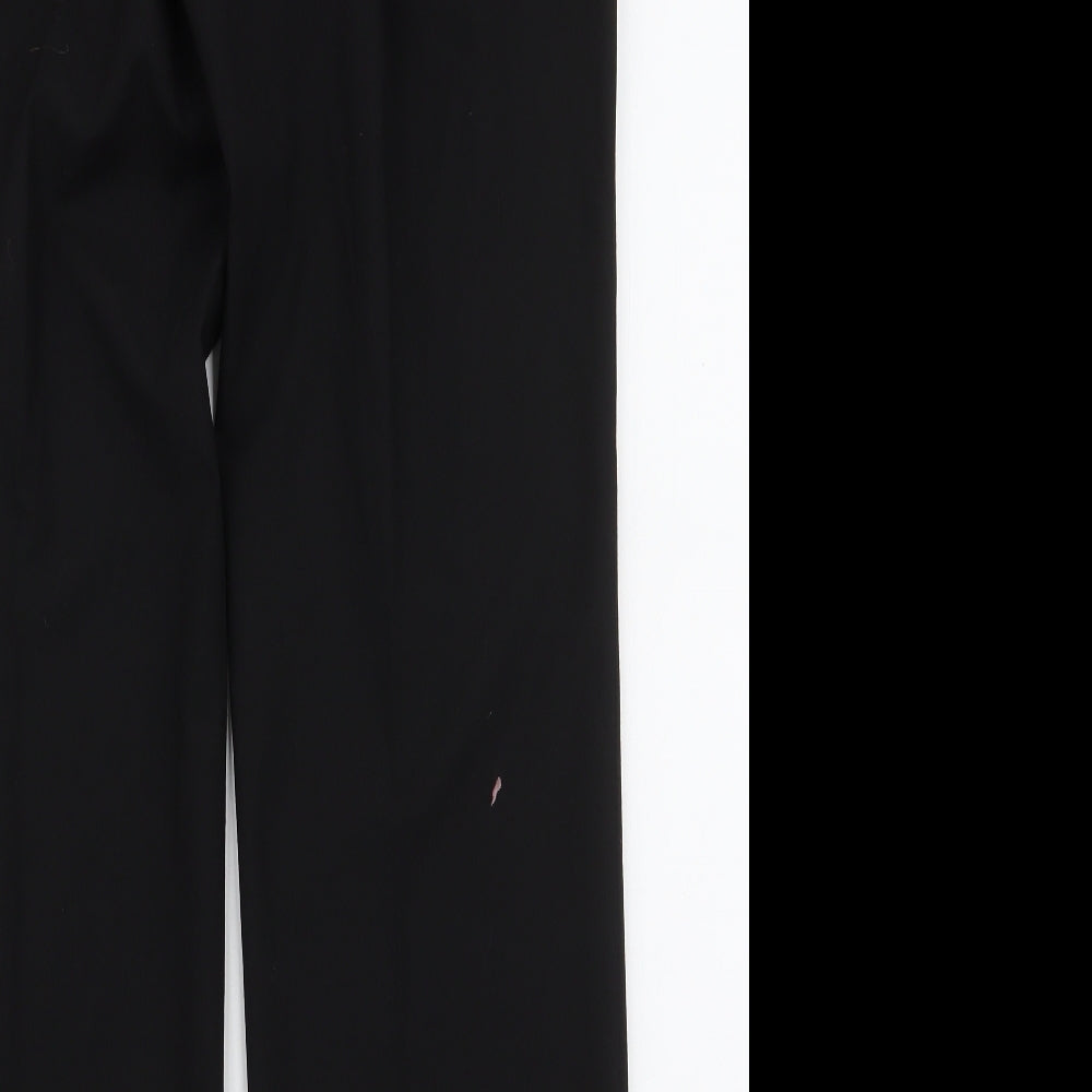 F&F Mens Black  Polyester Trousers  Size 34 L31 in Regular Zip