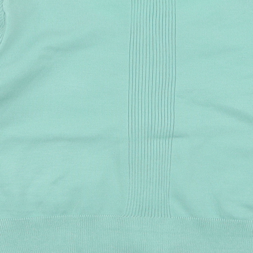Principles Womens Blue Round Neck  Acrylic Cardigan Jumper Size 16